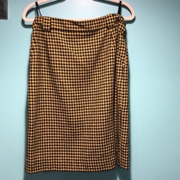 Mondi skirt Vintage‎ plaided black and yellow made in Germany medium - Picture 3 of 7